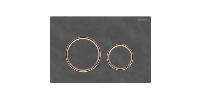 Змивна клавіша Geberit Sigma50 для подвійного змиву Round металевий червоне золото/сланець Mustang 115.650.JM. 1 Змивна клавіша Geberit Sigma50 для подвійного змиву Round металевий червоне золото/сланець Mustang 115.650.JM. 1
