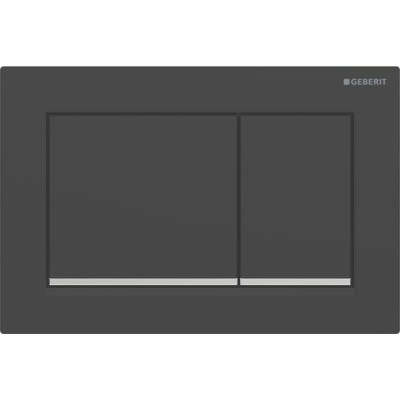 Змивна клавіша Geberit Omega20 для подвійного змиву Square чорний матовий/глянсовий хром 115.080.14.1 Змивна клавіша Geberit Omega20 для подвійного змиву Square чорний матовий/глянсовий хром 115.080.14.1