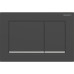 Змивна клавіша Geberit Omega20 для подвійного змиву Square чорний матовий/глянсовий хром 115.080.14.1