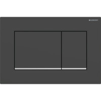 Смывная клавиша Geberit Sigma20 (ex Sigma30) для двойного смыва Square черный матовый/глянцевый хром (115.883.14.1)
