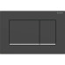 Змивна клавіша Geberit Sigma20 (ex Sigma30) для подвійного змиву Square чорний матовий/глянсовий хром (115.883.14.1)