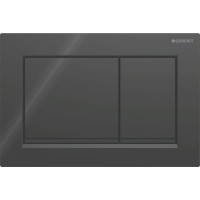 Смывная клавиша Geberit Omega20 для двойного смыва Square черный/черный матовый 115.080.DW.1