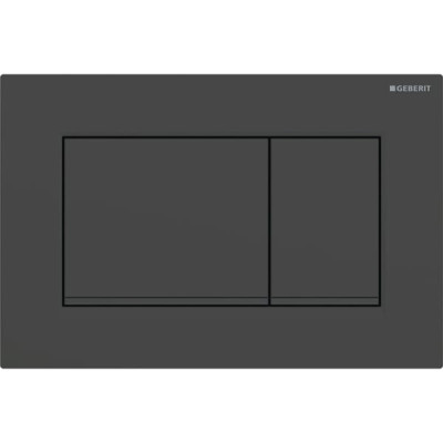 Змивна клавіша Geberit Sigma20 (ex Sigma30) для подвійного змиву Square чорний матовий/чорний (115.883.16.1)