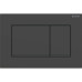 Змивна клавіша Geberit Sigma20 (ex Sigma30) для подвійного змиву Square чорний матовий/чорний (115.883.16.1)