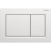 Змивна клавіша Geberit Omega20 для подвійного змиву Square матовий хром/глянсовий хром 115.080.JQ.1