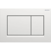 Змивна клавіша Geberit Sigma20 (ex Sigma30) для подвійного змиву Square матовий хром/глянсовий хром (115.883.JQ.1)