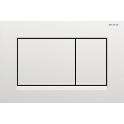 Змивна клавіша Geberit Sigma20 (ex Sigma30) для подвійного змиву Square матовий хром/глянсовий хром (115.883.JQ.1)