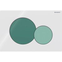 Смывная клавиша Geberit Sigma01 для двойного смыва Round для унитаза Bambini белый/зеленый лес/светло-зеленая 115.770.79.5
