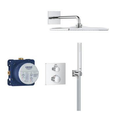 Душевая система Grohe Grohtherm скрытого монтажа с Rainshower Mono 310 Cube (34870000) Душевая система Grohe Grohtherm скрытого монтажа с Rainshower Mono 310 Cube (34870000)