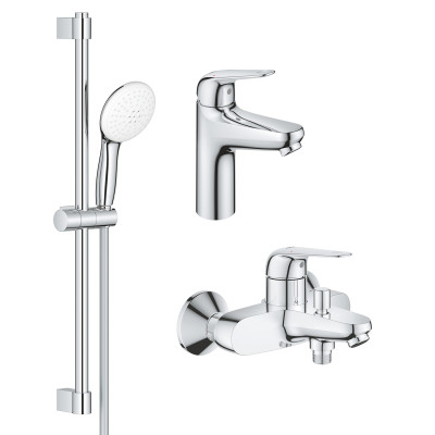 Комплект смесителей Grohe Euroeco New 3 в 1 для ванной (UA123226M0) Комплект смесителей Grohe Euroeco New 3 в 1 для ванной (UA123226M0)