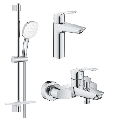 Комплект смесителей Grohe Eurosmart 3 в 1 для ванной (UA123246M3) Комплект смесителей Grohe Eurosmart 3 в 1 для ванной (UA123246M3)