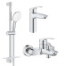 Комплект смесителей Grohe Eurosmart 3 в 1 для ванной (UA123246M3)