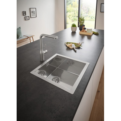 Мийка для кухні Grohe 550 x 450 мм, 1 чаша, матова (31726sd0) Мийка для кухні Grohe 550 x 450 мм, 1 чаша, матова (31726sd0)
