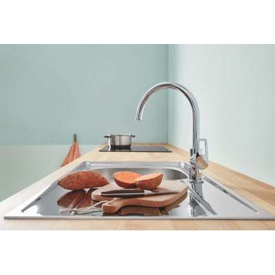 Смеситель однорычажный Grohe BauLoop для мойки (31232001)