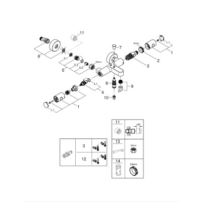 Термостат для ванны Grohe Grohtherm 800 Cosmopolitan (34766000) Термостат для ванны Grohe Grohtherm 800 Cosmopolitan (34766000)