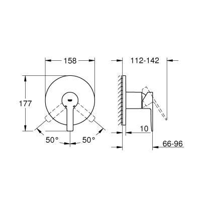 Смеситель однорычажный Grohe Lineare на 1 выход (24063001)