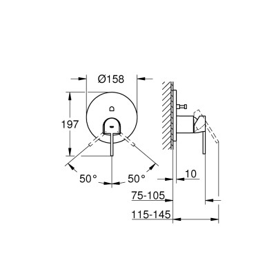 Смеситель однорычажный Grohe Plus с переключателем на 2 положения (24060003) Смеситель однорычажный Grohe Plus с переключателем на 2 положения (24060003)