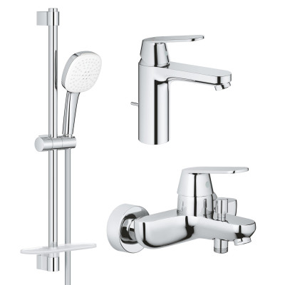 Комплект смесителей Grohe Eurosmart Cosmopolitan 3 в 1 для ванной (UA126112M3) Комплект смесителей Grohe Eurosmart Cosmopolitan 3 в 1 для ванной (UA126112M3)