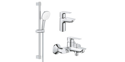 Комплект змішувачів Grohe BauEdge New 3 в 1 для ванної (UA123365S1) Комплект змішувачів Grohe BauEdge New 3 в 1 для ванної (UA123365S1)