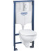 Комплект Grohe SOLIDO 5-в-1 унітаз + інсталяція Rapid SL C клавішею Arena Cosmopolitan (39418000)