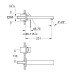 Смеситель для раковины Grohe Eurocube на два отверстия M-Size (23447000)