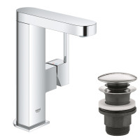Змішувач одноважільний Grohe Plus для раковини, М-Size + натискний донний клапан (23872003) Змішувач одноважільний Grohe Plus для раковини, М-Size + натискний донний клапан (23872003)