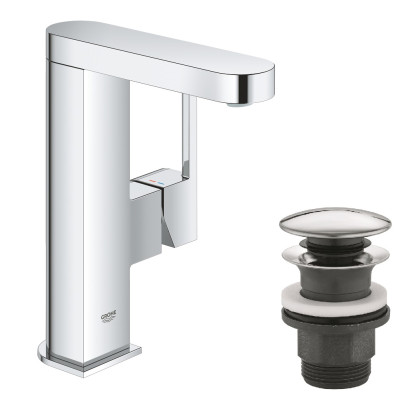 Смеситель однорычажный Grohe Plus для раковины, М-Size + нажимной донный клапан (23872003) Смеситель однорычажный Grohe Plus для раковины, М-Size + нажимной донный клапан (23872003)