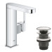 Смеситель однорычажный Grohe Plus для раковины, М-Size + нажимной донный клапан (23872003)