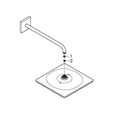 Верхний душ Grohe Rainshower 310 Mono Cube с душевым кронштейном 422 мм, 1 режим струи (26563000) Верхний душ Grohe Rainshower 310 Mono Cube с душевым кронштейном 422 мм, 1 режим струи (26563000)