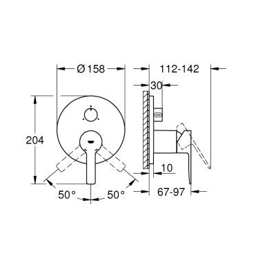 Смеситель однорычажный Grohe Lineare на 3 выхода (24095001) Смеситель однорычажный Grohe Lineare на 3 выхода (24095001)