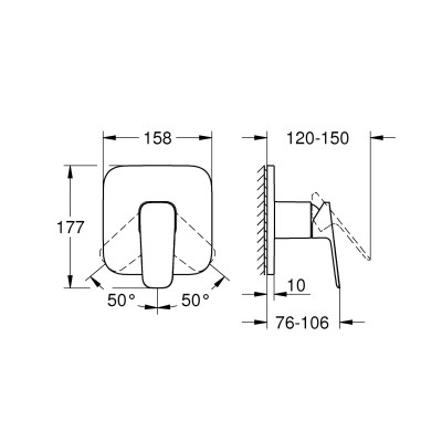 Змішувач одноважільний для душу Grohe Cubeo (1017770000) Змішувач одноважільний для душу Grohe Cubeo (1017770000)
