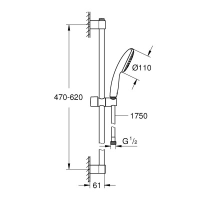 Душевой гарнитур Grohe Tempesta 110, 1 режим струи (27924003) Душевой гарнитур Grohe Tempesta 110, 1 режим струи (27924003)