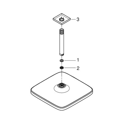 Верхний душ Grohe Tempesta 250 Cube с кронштейном к потолку с WaterSaving (26688000) Верхний душ Grohe Tempesta 250 Cube с кронштейном к потолку с WaterSaving (26688000)