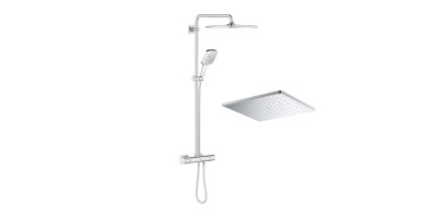 Душова система Grohe Rainshower Smartactive Cube 310 з термостатом для настінного монтажу (26649000) Душова система Grohe Rainshower Smartactive Cube 310 з термостатом для настінного монтажу (26649000)
