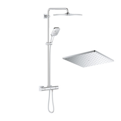 Душевая система Grohe Rainshower Smartactive Cube 310 с термостатом для настенного монтажа (26649000) Душевая система Grohe Rainshower Smartactive Cube 310 с термостатом для настенного монтажа (26649000)