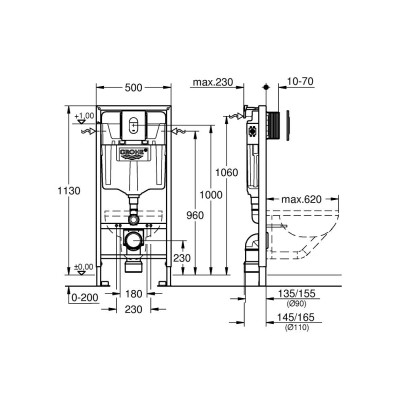 Комплект 4-в-1 для подвесного унитаза Grohe Rapid SL (кнопка Arena Cosmopolitan) (38929000) Комплект 4-в-1 для подвесного унитаза Grohe Rapid SL (кнопка Arena Cosmopolitan) (38929000)