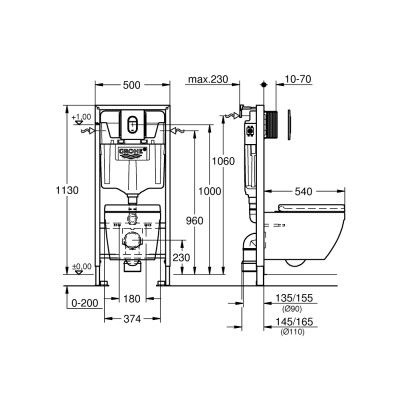Комплект Grohe Solido 5-в-1 c клавишей Arena Cosmopolitan (39536000) Комплект Grohe Solido 5-в-1 c клавишей Arena Cosmopolitan (39536000)
