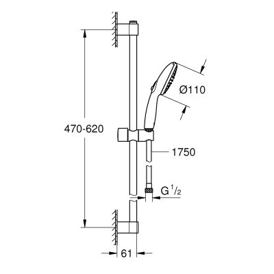 Душевой гарнитур Grohe Tempesta 110, 2 режима струи (27598003) Душевой гарнитур Grohe Tempesta 110, 2 режима струи (27598003)