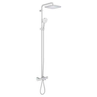 Душевая система Grohe Tempesta System 250 Cube настенного монтажа с термостатом для ванны (26691001) Душевая система Grohe Tempesta System 250 Cube настенного монтажа с термостатом для ванны (26691001)