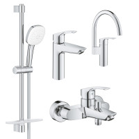 Комплект змішувачів Grohe Eurosmart 4 в 1 для ванної та кухні (UA123248M3)