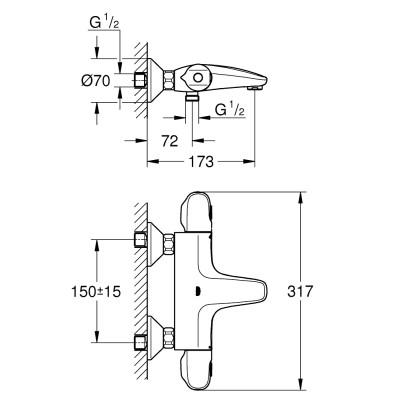 Термостат для ванны Grohe Grohtherm 1000 (34816003) Термостат для ванны Grohe Grohtherm 1000 (34816003)