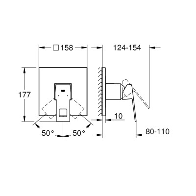 Змішувач одноважільний Grohe Eurocube на 1 вихід (24061000) Змішувач одноважільний Grohe Eurocube на 1 вихід (24061000)