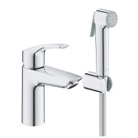 Смеситель однорычажный Grohe Eurosmart New для раковины S-Size с гигиеническим душем (23124003) Смеситель однорычажный Grohe Eurosmart New для раковины S-Size с гигиеническим душем (23124003)