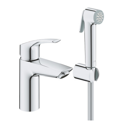 Смеситель однорычажный Grohe Eurosmart New для раковины S-Size с гигиеническим душем (23124003) Смеситель однорычажный Grohe Eurosmart New для раковины S-Size с гигиеническим душем (23124003)