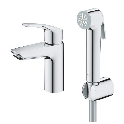 Змішувач одноважільний Grohe Eurosmart New Для раковини S-Size з гігієнічним душем (23124003) Змішувач одноважільний Grohe Eurosmart New Для раковини S-Size з гігієнічним душем (23124003)