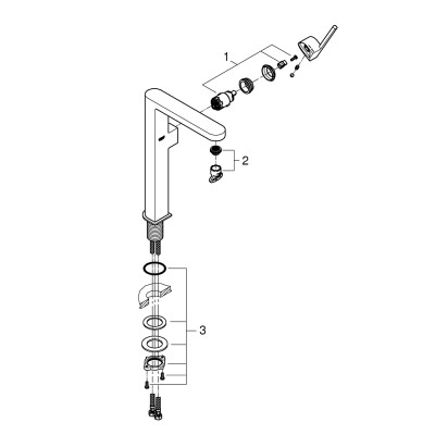 Смеситель однорычажный Grohe Plus для раковины, XL-Size (32618003) Смеситель однорычажный Grohe Plus для раковины, XL-Size (32618003)