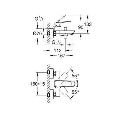Змішувач змішувач Grohe Cubeo для ванни (1018130000) Змішувач змішувач Grohe Cubeo для ванни (1018130000)