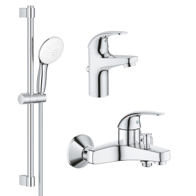 Комплект змішувачів Grohe BauCurve 3 в 1 для ванної (UA122217S1)