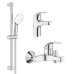 Комплект змішувачів Grohe BauCurve 3 в 1 для ванної (UA122217S1)