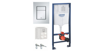 Комплект в сборе Grohe Rapid SL, для подвесного унитаза (кнопка Skate Cosmopolitan S) (39501000) Комплект в сборе Grohe Rapid SL, для подвесного унитаза (кнопка Skate Cosmopolitan S) (39501000)